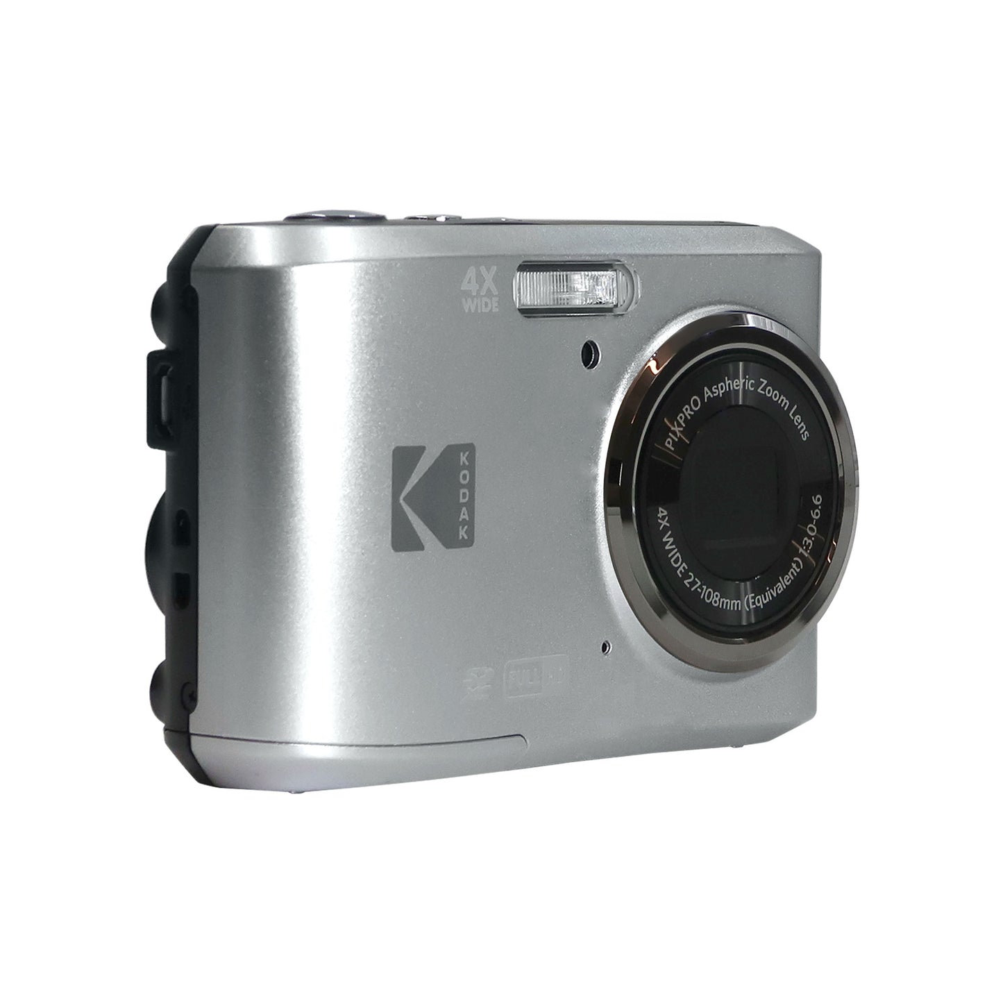 Kodak Pixpro FZ45 Portable 16MP Digital Camera (Silver) + Sandisk 64GB Extreme PRO SDXC UHS-I Memory Card + AA Batteries + Card Reader + Compact Protective Carrying Case