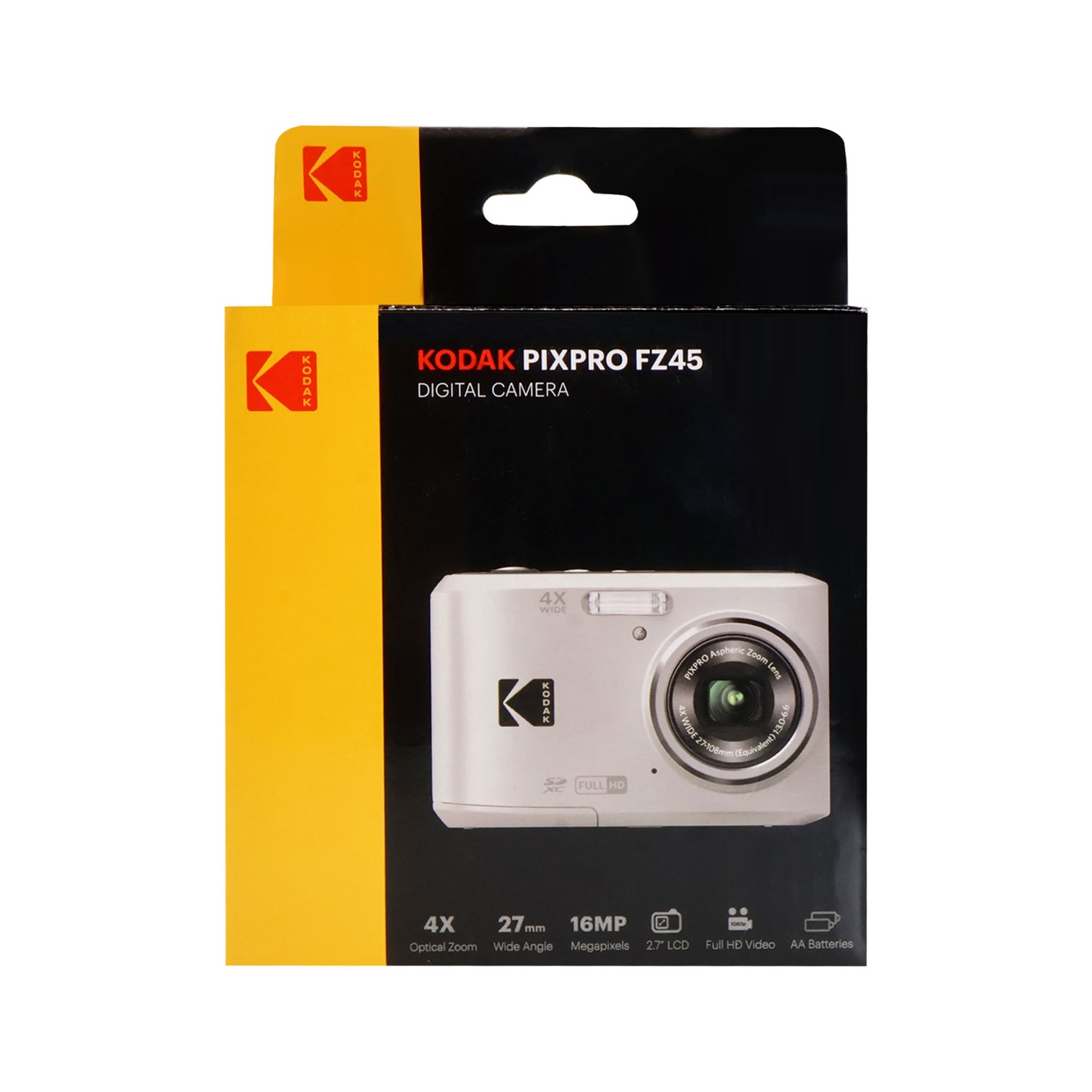 Kodak Pixpro FZ45 Portable 16MP Digital Camera (Silver) + Sandisk 64GB Extreme PRO SDXC UHS-I Memory Card