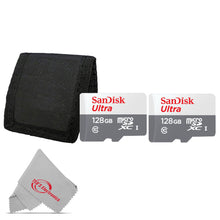 2x SanDisk 128GB Ultra UHS-I microSDXC Memory Card with SD Adapter + Card Wallet