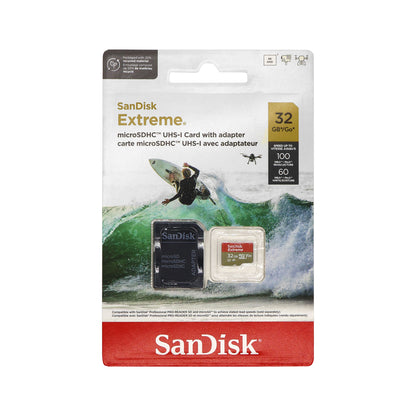 5x SanDisk 32GB Extreme UHS-I microSDHC Memory Card with SD Adapter + Card Wallet