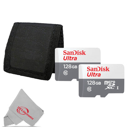 2x SanDisk 32GB Ultra UHS-I microSDHC Memory Card with SD Adapter + Card Wallet