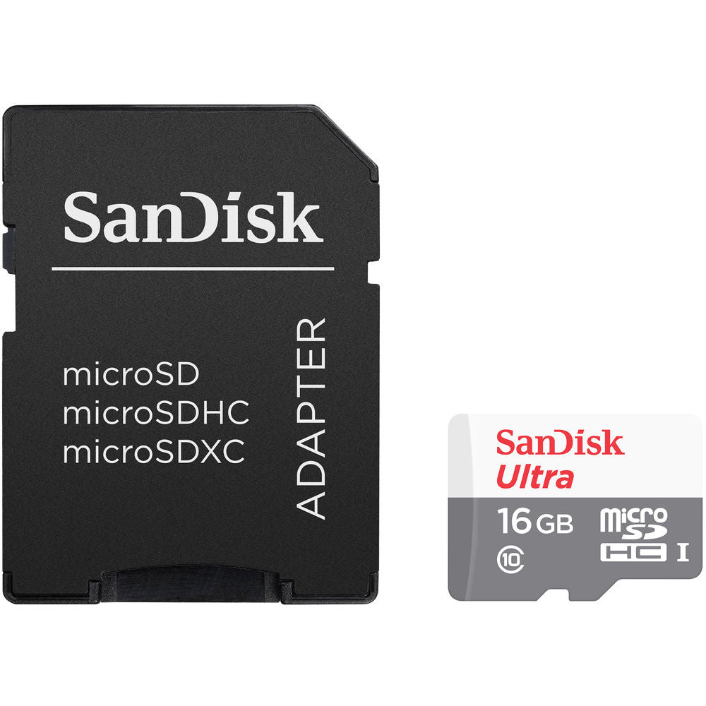 5x SanDisk 16GB Ultra UHS-I microSDHC Memory Card with SD Adapter + Card Wallet