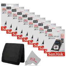 10x Sandisk Ultra microSD 64 GB 140MB/s Memory Card + Card Wallet