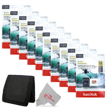 10x SanDisk Micro SD Memory Card for 64GB UHS-I Action Camera with Adapter + Card Wallet