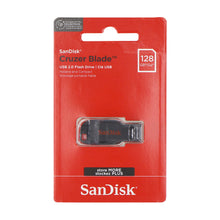 5x SanDisk Cruzer Blade USB Flash Drive - 128GB (Red) + Card Wallet