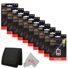 10x Sandisk 64GB Extreme PRO SDXC UHS-I Memory Card + Card Wallet
