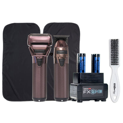 BaByliss Pro LimitedFX FXONE Nightfall Collection Trimmer & Foil Shaver with Accessory Barber Bundle
