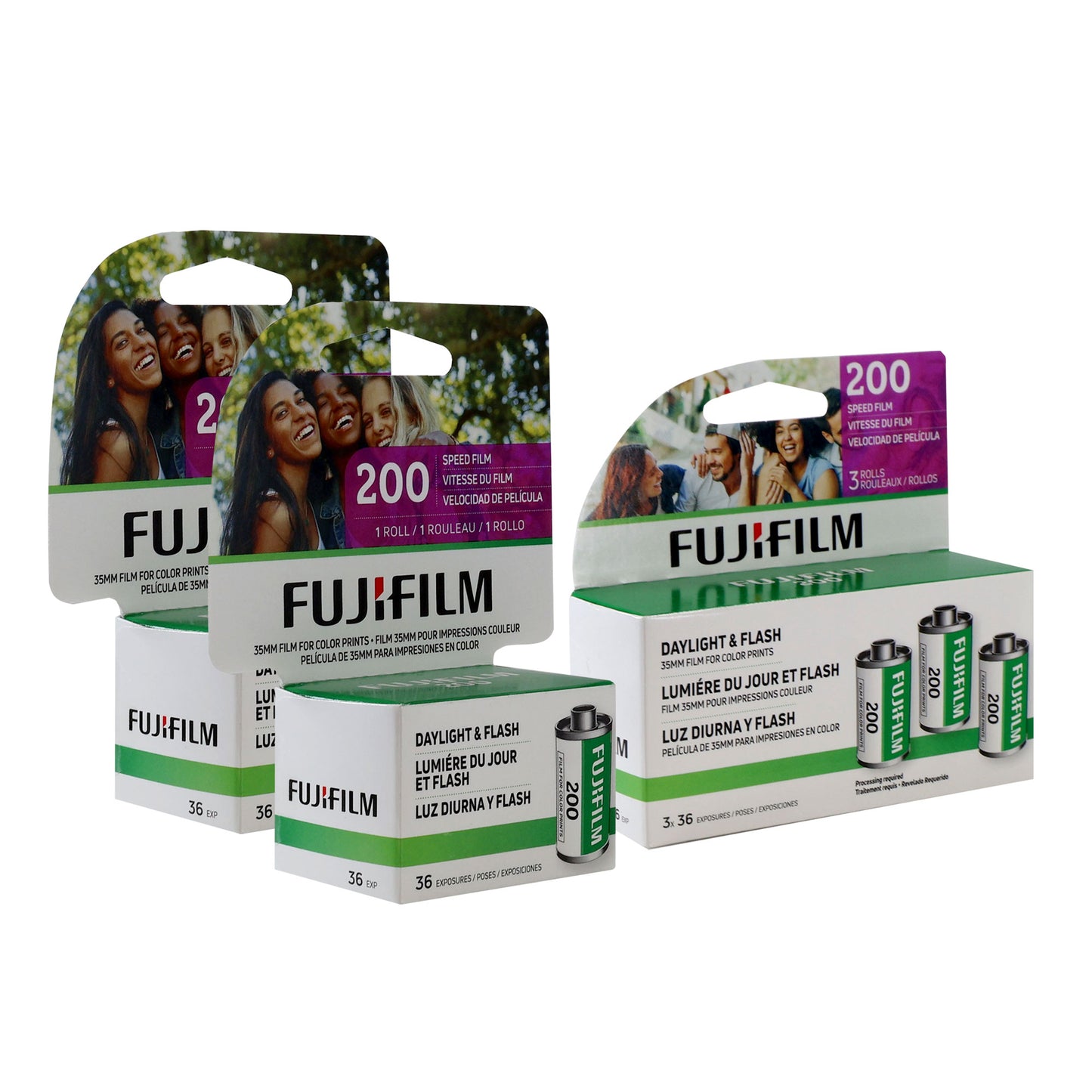 5x Fujifilm 200 Color Negative 35mm Film (36 Exposures)