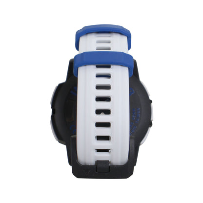 Garmin Instinct 3 Solar GPS Smartwatch 45 mm, Silicone Band (Whitestone with Whitestone/Bolt Blue) Bundle