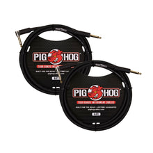 2 Unit Pig Hog 6ft 1/4" - 1/4" Right Angle 8mm Instrument Cable