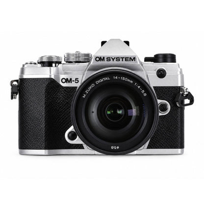 OM SYSTEM OM-5 Mark II Mirrorless Camera with M.Zuiko Digital ED 14-150mm f/4-5.6 II Lens (Silver)