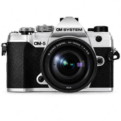 OM SYSTEM OM-5 Mark II Mirrorless Camera with M.Zuiko Digital ED 14-150mm f/4-5.6 II Lens (Silver)