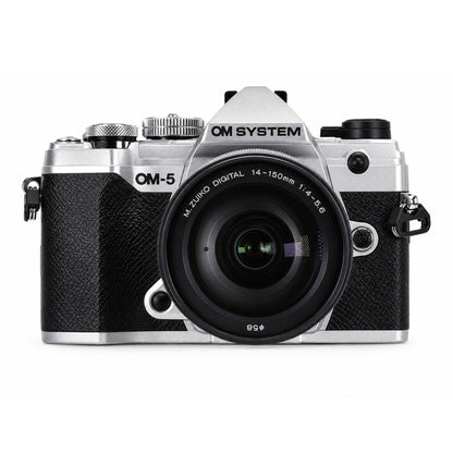 OM SYSTEM OM-5 Mark II Mirrorless Camera with M.Zuiko Digital ED 14-150mm f/4-5.6 II Lens (Silver) All You Need Accessory Bundle