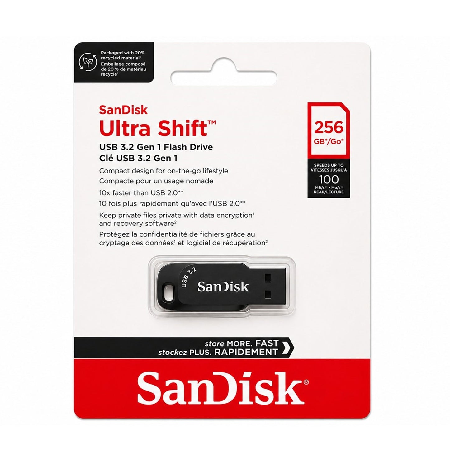 SanDisk Ultra Shift USB 3.0 Flash Drive 256GB