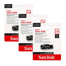 3 Unit SanDisk Ultra Shift USB 3.2 Gen 1 Flash Drive - 256GB
