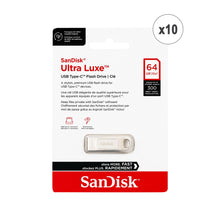 SanDisk Ultra Luxe USB Type-C 64GB Flash Drive - Up to 300MB/s 10-Pack