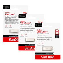 SanDisk Ultra Luxe USB Type-C 64GB Flash Drive - Up to 300MB/s 3-Pack