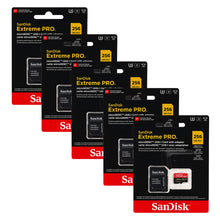 SanDisk Extreme Pro 256GB Class 10 microSDXC UHS-I Memory Card 5-Pack