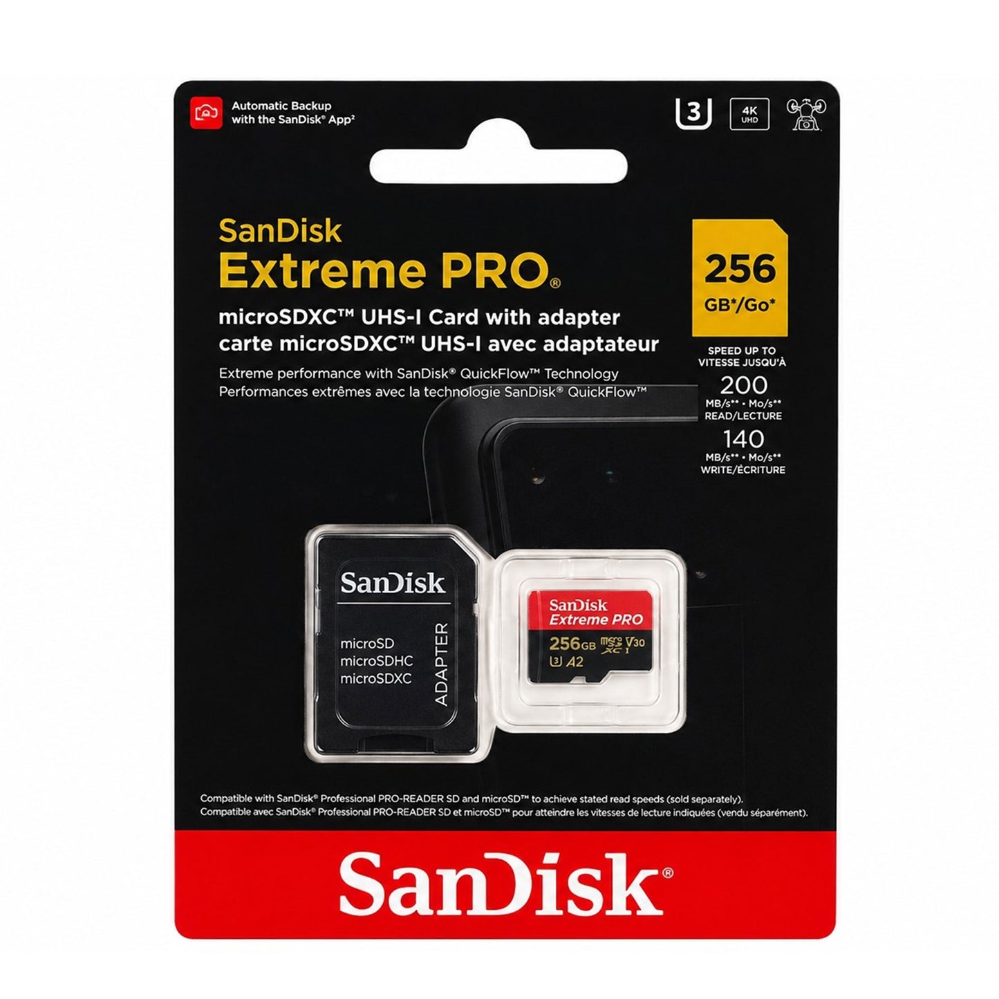SanDisk Extreme Pro 256GB Class 10 microSDXC UHS-I Memory Card 5-Pack