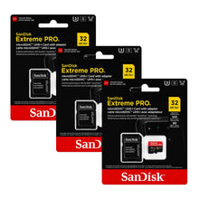SanDisk Extreme Pro 32GB microSDHC Memory Card with SD Adapter up to 100 MB/s, Class 10 3-Pack