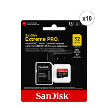 SanDisk Extreme Pro 32GB microSDHC Memory Card with SD Adapter up to 100 MB/s, Class 10 10-Pack