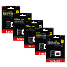 SanDisk Extreme Pro 64GB microSDXC Card with SD Adapter 5-Pack