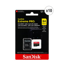 SanDisk Extreme Pro 64GB microSDXC Card with SD Adapter 10-Pack