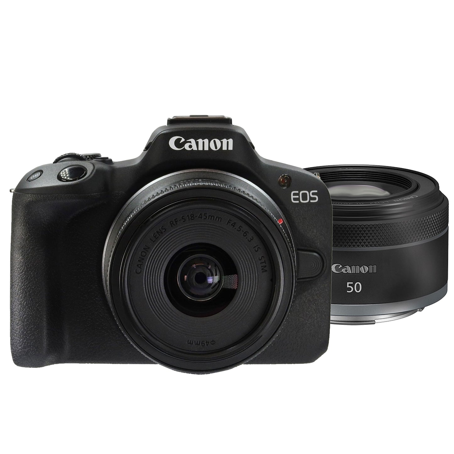 Canon EOS R50 Mirrorless Camera with RF-S 18-45mm f/4.5-6.3 IS STM and RF 50mm f/1.8 STM Lens