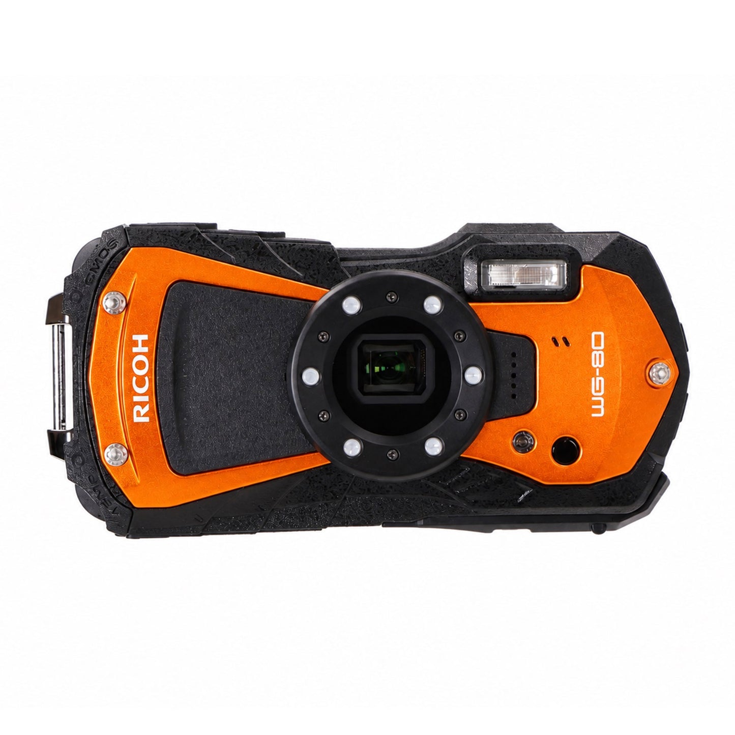 Ricoh WG-80 Waterproof Digital Camera Orange Complete Accessories Kit