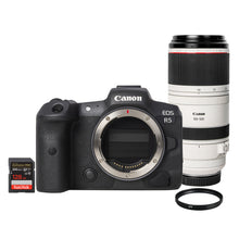 Canon EOS R5 Mirrorless Camera with RF 100-500mm F4.5-7.1 L IS USM Lens + 64GB Extreme Pro Card, Case