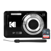 Kodak PIXPRO FZ55 16MP Digital Camera Black with SanDisk 32GB SDHC Ultra Memory Card