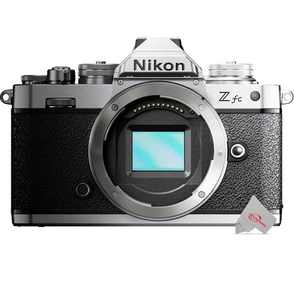 Nikon Z fc Mirrorless Digital Camera + Nikon NIKKOR Z DX 12-28mm f/3.5-5.6 PZ VR Lens (Nikon Z) + 64GB Memory Card + Cleaning Kit + Camera Case (Medium)