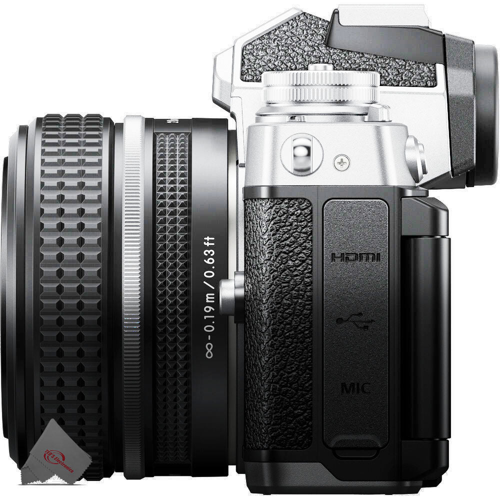Nikon Z fc Mirrorless Digital Camera + Nikon NIKKOR Z DX 12-28mm f/3.5-5.6 PZ VR Lens (Nikon Z) + 64GB Memory Card + Cleaning Kit + Camera Case (Medium)