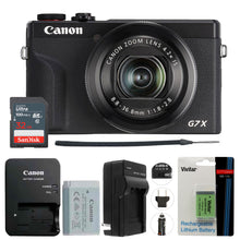 Canon Powershot G7X Mark III (Black) with Extra Battery and 32GB SDHC Memory Card