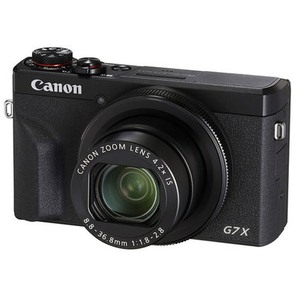 Canon Powershot G7X Mark III (Black) with Extra Battery and 32GB SDHC Memory Card