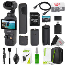 DJI Osmo Pocket 3 Capture More Combo – 4K/120fps Vlogging Camera + 256GB Micro SDXC Memory Card + Memory Card Reader + Cleaning Kit