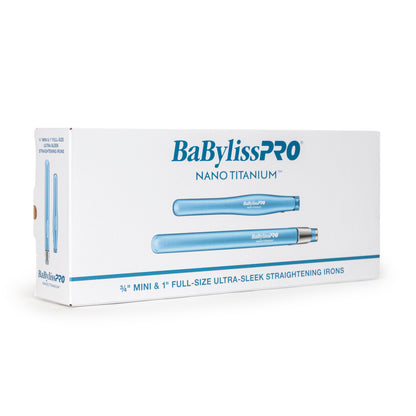 BaByliss Pro Nano Titanium 1" Ultra-Sleek Flat Iron & 3/4" Ultra-Sleek Straightener Prepack BNTPP93
