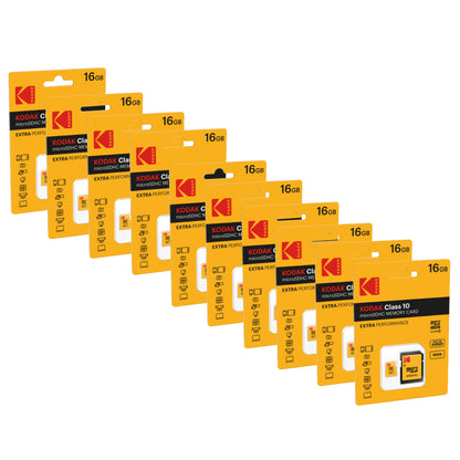 Kodak 16GB Premium Performance microSDHC Memory Card Class 10 - 10 Pack