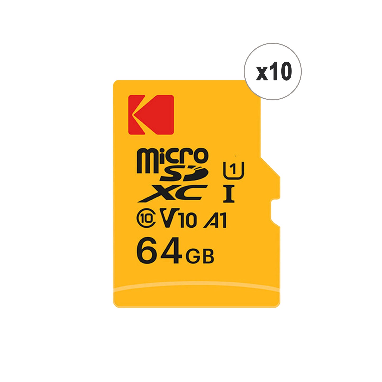 Kodak 64GB Premium Performance microSDXC Memory Card with SD Adapter - 10 Pack