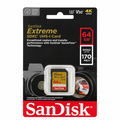 SanDisk Extreme 64GB SDXC UHS-I Memory Card