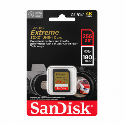SanDisk Extreme 256GB SDXC UHS-I Memory Card