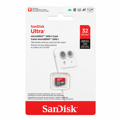 SanDisk Ultra 32GB microSDHC UHS-I Memory Card