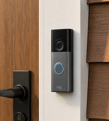 Ring Battery Doorbell (2nd Gen) - Retinal 2K (Speckled Gray)