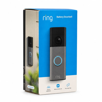 Ring Battery Doorbell (2nd Gen) - Retinal 2K (Speckled Gray)
