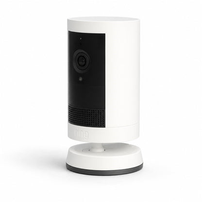 Ring Outdoor Cam Plus Battery, Retinal 2K Security Camera - White