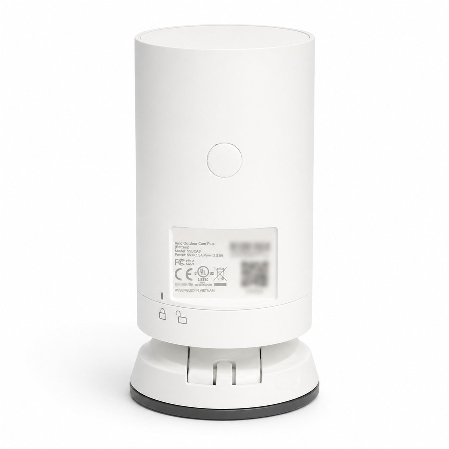 Ring Outdoor Cam Plus Battery, Retinal 2K Security Camera - White