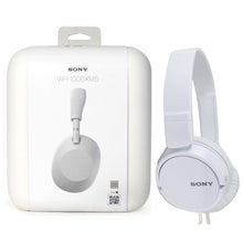 Sony WH-1000XM6 Wireless Noise Canceling Headphones - Silver + Sony MDR-ZX110 On-Ear Wired Headphones (White)