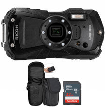 Ricoh WG-80 Waterproof Digital Camera (Black) with 32GB Card and Camera Case