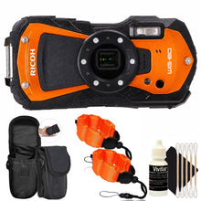 Ricoh WG-80 Waterproof Digital Camera Orange Complete Accessories Kit