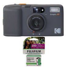 Kodak Snapic A1 35mm Film Camera (Rhino Gray) + 200 Color Negative Film, 36 Exp